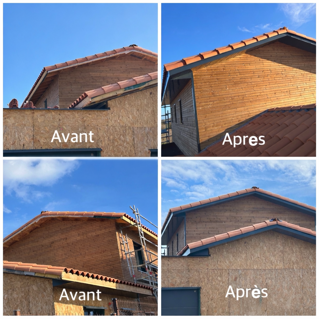 Pose de débord de toit à Portiragnes