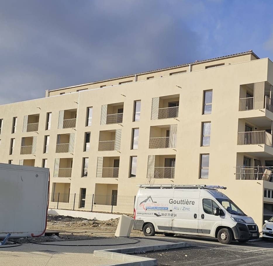 Pose de descentes en zinc : Résidence La Capitainerie à Beaucaire