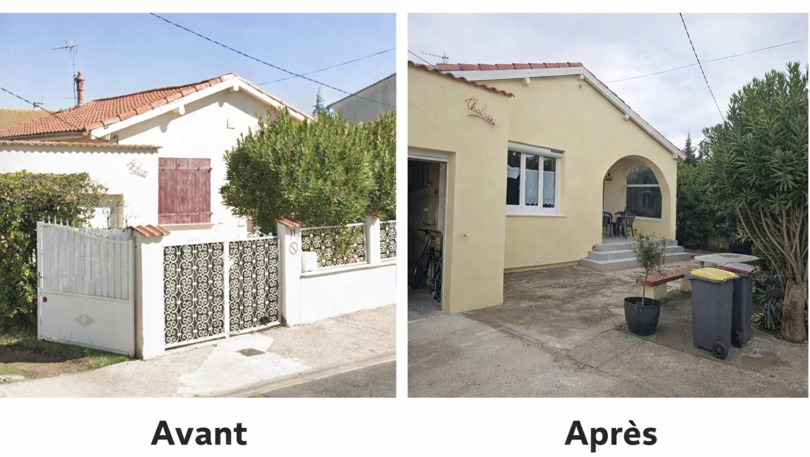 Chantier à Agde, rénovation d'un débord de toit