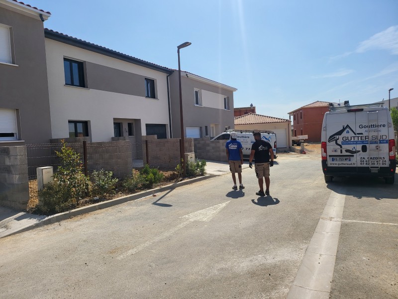 Pose de gouttières aluminium à Nissan lez Ensérune prés de Narbonne