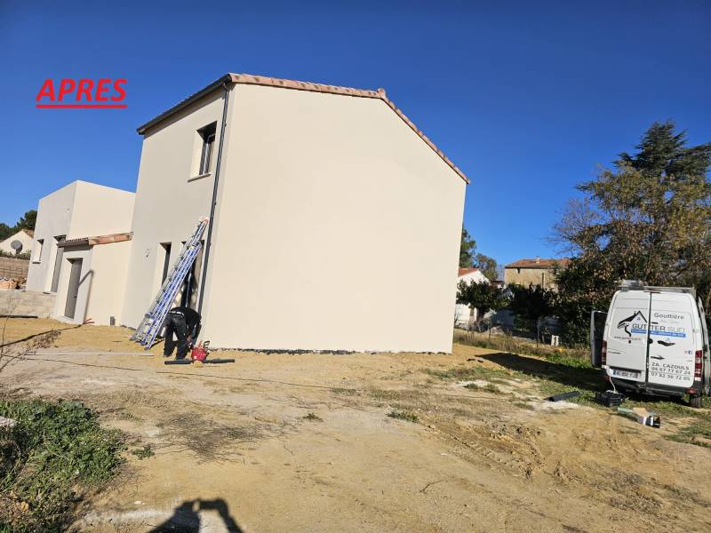 Pose de Gouttière G300 Corniche sur Plaissan prêt de Gignac